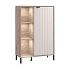 ΒΙΤΡΙΝΑ VANDEA 2K POP CASHMERE-GREY OAK 87x40x131εκ 11013843