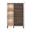 ΒΙΤΡΙΝΑ VANDEA 2K POP CASHMERE-GREY OAK 87x40x131εκ 11013843