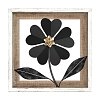 ΔΙΑΚΟΣΜΗΤΙΚΟ ΤΟΙΧΟΥ Fylliana "Flower" ΜΕΤΑΛΛΟ-ΞΥΛΟ ΜΑΥΡΟ-ΛΕΥΚΟ 30.5x3x30.5εκ sls 125-222-352