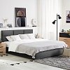 ΔΙΠΛΟ ΚΡΕΒΑΤΙ Fylliana Berlin ΓΚΡΙ ΧΡΩΜΑ ΥΦΑΣΜΑΤΟΣ 175x214x115εκ(160*200) 887-223-003