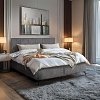 ΔΙΠΛΟ ΚΡΕΒΑΤΙ Fylliana David ΜΠΕΖ ΧΡΩΜΑ ΥΦΑΣΜΑΤΟΣ 172x211x118εκ (160x200) 880-225-058