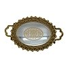 ΔΙΣΚΟΣ ΜΕ ΚΑΘΡΕΦΤΗ Fylliana Flower ΧΡΥΣΟ ΧΡΩΜΑ 40x25x4εκ sls 279-222-156
