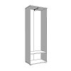 ΕΠΙΠΛΟ ΧΩΛ LORCA GREY OAK / ΜΑΥΡΟ 67x40x195εκ fxtr 11008354