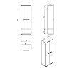 ΕΠΙΠΛΟ ΧΩΛ LORCA WHITE OAK / ΜΑΥΡΟ 67x40x195εκ fxtr 11008355