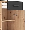 ΕΠΙΠΛΟ ΧΩΛ ΜΕ ΚΑΘΡΕΦΤΗ OLERON ARTISAN-ΜΑΥΡΟ-ΜΑΥΡΟ ΜΑΤ FOIL ΧΡΩΜΑ 94x33x191εκ 11011921