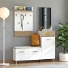 ΕΠΙΠΛΟ ΧΩΛ ΜΕ ΚΑΘΡΕΦΤΗ SEIN ARTISAN-WHITE HIGH GLOSS FOIL 141x36x190εκ fxtr 11011923