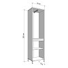 ΕΠΙΠΛΟ ΕΙΣΟΔΟΥ-ΧΩΛ ARRAN P1 OG ARTISAN OAK/ΜΑΥΡΟ ΜΑΤΤ ΧΡΩΜΑ 55x40x205εκ 11014055