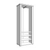 ΕΠΙΠΛΟ ΕΙΣΟΔΟΥ VALENCIA P2 OG ΛΕΥΚΟ-ARTISAN OAΚ-ΛΕΥΚΟ ΜΑΤ 75x41x194,5εκ fxtr 11011370