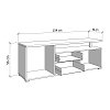 ΕΠΙΠΛΟ ΤΗΛΕΟΡΑΣΗΣ ATERNO 154 3K2F2V ΛΕΥΚΟ-ARTISAN OAK-ARTISAN OAK FOIL ΧΡΩΜΑ 154x40x56εκ 11014197
