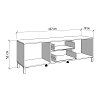 ΕΠΙΠΛΟ ΤΗΛΕΟΡΑΣΗΣ LAVAL 157 3K2F2V ARTISAN ΟΑΚ/ΜΑΥΡΟ 157x40x52εκ 11014527
