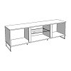 ΕΠΙΠΛΟ ΤΗΛΕΟΡΑΣΗΣ SARDINIA TV 170 ARTISAN OAK / ΜΑΥΡΟ 170,5x42x54εκ 11008229