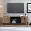 ΕΠΙΠΛΟ TV CORSICA 170 FLAGSTAFF OAK-ΜΑΥΡΟ 170,5x42x53,5εκ 11012001