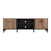 ΕΠΙΠΛΟ TV CORSICA 170 FLAGSTAFF OAK-ΜΑΥΡΟ 170,5x42x53,5εκ 11012001