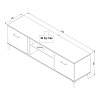 ΕΠΙΠΛΟ TV CORSICA 170 FLAGSTAFF OAK-ΜΑΥΡΟ 170,5x42x53,5εκ 11012001