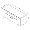 ΕΠΙΠΛΟ TV Kent 120 GREY OAK-WHITE OAK 122x43x49εκ 11008806