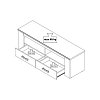 ΕΠΙΠΛΟ TV Kent 150 GREY OAK/WHITE OAK 151x43x49εκ knt 11008807