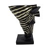 ΕΠΙΤΡΑΠΕΖΙΟ ΒΑΖΟ Fylliana "Zebra" ΜΑΥΡΟ-ΧΡΥΣΟ ΧΡΩΜΑ 21,5x13x25,5εκ 253-223-503