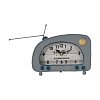 ΕΠΙΤΡΑΠΕΖΙΟ ΡΟΛΟΙ Fylliana "Vintage Radio" ΜΕΤΑΛΛΙΚΟ ΣΙΕΛ ΧΡΩΜΑ 22x8x16εκ sls 125-222-346