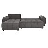 ΓΩΝΙΑΚΟΣ ΚΑΝΑΠΕΣ Fylliana Atlanta ΓΚΡΙ ΧΡΩΜΑ 265x190x95εκ 880-225-053