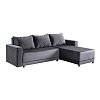 ΓΩΝΙΑΚΟΣ ΚΑΝΑΠΕΣ ΚΡΕΒΑΤΙ Lotos ΓΚΡΙ ΧΡΩΜΑ 237x168x80εκ 21045039