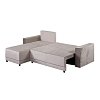 ΓΩΝΙΑΚΟΣ ΚΑΝΑΠΕΣ ΚΡΕΒΑΤΙ Lotos ΚΑΦΕ ΧΡΩΜΑ 237x168x80εκ 21044841