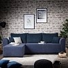 ΓΩΝΙΑΚΟΣ ΚΑΝΑΠΕΣ ΚΡΕΒΑΤΙ Migros ΜΠΛΕ ΧΡΩΜΑ 268x167x80εκ 21044843