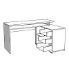 ΓΡΑΦΕΙΟ ARHIMED ARTISAN OAK-ΜΑΥΡΟ 138x102x75εκ 11008173