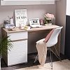 ΓΡΑΦΕΙΟ Elan GREY OAK/ΛΕΥΚΗ ΛΑΚΑ 130x50x75,5εκ 11008650