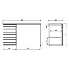 ΓΡΑΦΕΙΟ Elan GREY OAK/ΛΕΥΚΗ ΛΑΚΑ 130x50x75,5εκ 11008650