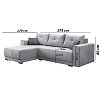 ΚΑΝΑΠΕΣ ΑΡΙΣΤΕΡΗ ΓΩΝΙΑ Figo ΓΚΡΙ-ΣΚΟΥΡΟ ΓΚΡΙ 274x179x83εκ 21032389