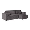 ΚΑΝΑΠΕΣ ΓΩΝΙΑ Fylliana New Isabella ΓΚΡΙ ΧΡΩΜΑ ΥΦΑΣΜΑΤΟΣ 270x160x90εκ 872-224-078