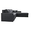 ΚΑΝΑΠΕΣ ΓΩΝΙΑ Fylliana OLYMP 23 ΓΚΡΙ 280x210x80εκ 872-92-005