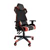 ΚΑΡΕΚΛΑ GAMING Fylliana D-01 ΤΕΧΝΟΔΕΡΜΑ ΜΑΥΡΗ-ΚΟΚΚΙΝΗ 53x47x127εκ 388-00-001