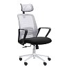 ΚΑΡΕΚΛΑ ΓΡΑΦΕΙΟΥ Fylliana FL299 ΓΚΡΙ ΠΛΑΤΗ-ΜΑΥΡΟ ΚΑΘΙΣΜΑ 64x62x122εκ 0045-124-002
