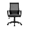 ΚΑΡΕΚΛΑ ΓΡΑΦΕΙΟΥ Fylliana FL19-3Α ΜΑΥΡΟ ΧΡΩΜΑ 60x63x95/105εκ 388-121-010