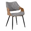 ΚΑΡΕΚΛΑ ΤΡΑΠΕΖΑΡΙΑΣ Fylliana FL6145 ΓΚΡΙ ΥΦΑΣΜΑ 58x56x83εκ 392-124-011