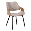 ΚΑΡΕΚΛΑ ΤΡΑΠΕΖΑΡΙΑΣ Fylliana FL6145 ΜΠΕΖ ΥΦΑΣΜΑ 58x56x83εκ 392-124-010