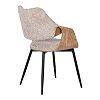 ΚΑΡΕΚΛΑ ΤΡΑΠΕΖΑΡΙΑΣ Fylliana FL6145 ΜΠΕΖ ΥΦΑΣΜΑ 58x56x83εκ 392-124-010