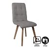 ΚΑΡΕΚΛΑ ΤΡΑΠΕΖΑΡΙΑΣ Fylliana NEW T-17 ΓΚΡΙ ME GREY ΠΟΔΙΑ 42x48x87εκ 2τμχ 839-122-763