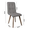 ΚΑΡΕΚΛΑ ΤΡΑΠΕΖΑΡΙΑΣ Fylliana NEW T-17 ΓΚΡΙ ME GREY ΠΟΔΙΑ 42x48x87εκ 2τμχ 839-122-763
