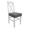 ΚΑΡΕΚΛΑ ΤΡΑΠΕΖΑΡΙΑΣ Fylliana TX ΛΕΥΚΟ-ΓΚΡΙ 43x44x98εκ 2τμχ 839-00-688