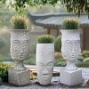 ΚΑΣΠΩ ΔΑΠΕΔΟΥ Fylliana FL028 "Face" ΓΚΡΙ ΧΡΩΜΑ 31x30x68εκ 374-223-354