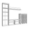 ΚΕΝΤΡΟ ΨΥΧΑΓΩΓΙΑΣ-ΣΥΝΘΕΣΗ Arno Grey Oak-White Oak 262x35x195εκ 11008760