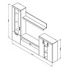 ΚΕΝΤΡΟ ΨΥΧΑΓΩΓΙΑΣ-ΣΥΝΘΕΣΗ Arno Grey Oak-White Oak 262x35x195εκ 11008760