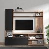 ΚΕΝΤΡΟ ΨΥΧΑΓΩΓΙΑΣ-ΣΥΝΘΕΣΗ BRAGA ARTISAN OAK-ΜΑΥΡΟ 168x35x157εκ 11011452