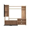 ΚΕΝΤΡΟ ΨΥΧΑΓΩΓΙΑΣ-ΣΥΝΘΕΣΗ BRAGA ARTISAN OAK-ΜΑΥΡΟ 168x35x157εκ 11011452