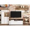 ΚΕΝΤΡΟ ΨΥΧΑΓΩΓΙΑΣ-ΣΥΝΘΕΣΗ CAEN FLAGSTAFF OAK-ΛΕΥΚΟ HIGH GLOSS FOIL 263x40x170εκ 11011916
