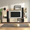 ΚΕΝΤΡΟ ΨΥΧΑΓΩΓΙΑΣ-ΣΥΝΘΕΣΗ CAMARGUE OAK-BLACK OAK 263x40x167εκ 11014735