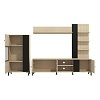 ΚΕΝΤΡΟ ΨΥΧΑΓΩΓΙΑΣ-ΣΥΝΘΕΣΗ CAMARGUE OAK-BLACK OAK 263x40x167εκ 11014735