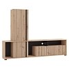 ΚΕΝΤΡΟ ΨΥΧΑΓΩΓΙΑΣ-ΣΥΝΘΕΣΗ CHANIA ARTISAN OAK-ARTISAN OAK ΜΕ ΜΑΥΡΕΣ ΓΡΑΜΜΕΣ-ΜΑΥΡΟ 196x33x140εκ xtrt 11013496